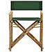 Sedie Da Regista Pieghevoli 2 Pz Verdi In Bambù E Tela - Foto miniatura 3