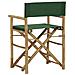 Sedie Da Regista Pieghevoli 2 Pz Verdi In Bambù E Tela - Foto miniatura 5