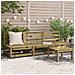 Lusso Casadino -  Divani Giardino Senza Braccioli 3pz 70x70x67 Cm Pino Impregnato - Foto miniatura 8
