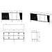 Cassettiera 4D ABI 200x45x88 nero opaco - Foto miniatura 4