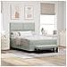 Letto con Rete a Molle con Materasso e Panchina Grigio Chiaro 160x200 cm Velluto - Foto miniatura 2