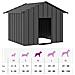 Casetta per Cani con Tetto 131x101x102 cm Acciaio Zincato - Foto miniatura 8