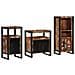 Set di mobili per il bagno 3 pcs Legno massello riciclato - Foto miniatura 1