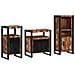 Set di mobili per il bagno 3 pcs Legno massello riciclato - Foto miniatura 2