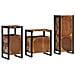 Set di mobili per il bagno 3 pcs Legno massello riciclato - Foto miniatura 9