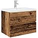 Mobile da Bagno con Lavabo Integrato e Rubinetto Legno Antico - Foto miniatura 1