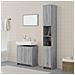 Set Mobili da Bagno 3 pz Grigio Sonoma in Legno Multistrato - Foto miniatura 2