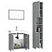 Set Mobili da Bagno 3 pz Grigio Sonoma in Legno Multistrato - Foto miniatura 4