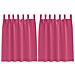 Tende con tende 2 pcs Rosa Vivo 140x140cm Poliestere - Foto miniatura 1