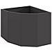 Vaso d'angolo Nero 45 x 45 x 35 cm Acciaio - Foto miniatura 1