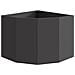 Vaso d'angolo Nero 45 x 45 x 35 cm Acciaio - Foto miniatura 5