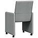 Sedie da Pranzo con Ruote 2 pcs Grigio chiaro 57 x 66 x 94 cm - Foto miniatura 6