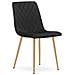 Sedia VALORA TURIN - Eleganti sedie da pranzo in velluto nero x 2 - Foto miniatura 2