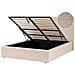 Letto Contenitore Bouclé Vion 140 X 200 Cm Beige - Foto miniatura 2