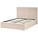 Letto Contenitore Bouclé Vion 140 X 200 Cm Beige - Foto miniatura 5