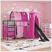 Struttura del letto loft per bambini Nero e rosa 90 x 190 cm - Foto miniatura 3
