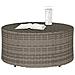 Tavolino da caffè da esterno Grigio Ø 68 x 30 cm polyrattan - Foto miniatura 3