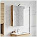 Mobiletto per specchio da bagno con porta Rovere Artigianale - Foto miniatura 2