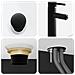 Lavabo da Parete Nero 53 x 35 x 39 cm Legno ingegnerizzato - Foto miniatura 4