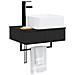 Lavabo da Parete Nero 53 x 35 x 39 cm Legno ingegnerizzato - Foto miniatura 5