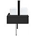 Lavabo da Parete Nero 53 x 35 x 39 cm Legno ingegnerizzato - Foto miniatura 7