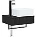Lavabo da Parete Nero 53 x 35 x 39 cm Legno ingegnerizzato - Foto miniatura 1