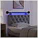 Testiera sospesa Con luce LED Grigio Scuro Velluto - Foto miniatura 5