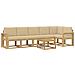 Set di divani da esterno 7 pcs Bianco e Beige Poliestere - Foto miniatura 1