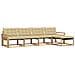 Set di divani da esterno con cuscino 5 pcs Bianco e Beige - Foto miniatura 1