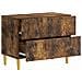 Comodino Rovere Fumo 62 x 34,5 x 48 cm Legno ingegnerizzato - Foto miniatura 2