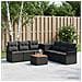 Set di divani 8 pz Nero Rattan sintetico e Acciaio - Foto miniatura 5
