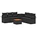 Set di divani 8 pz Nero Rattan sintetico e Acciaio - Foto miniatura 1