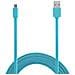 Micro USB to USB cable Flat Tab - Blue - Foto miniatura 2