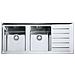 Lavello NPX621 SX 2 Vasche Gocciolatoio a Sinistra Dimensioni 116 x 51 cm Colore Inox Satinato Serie Neptune Plus - Foto miniatura 5