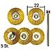 5 Spazzole Ottone A Disco Minitrapano Mini Trapano Dremel Flessibile - Foto miniatura 1