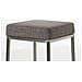 Sgabello Bar Senza Schienale MONTREAL in Tessuto - Sgabello Bancone Imbottito in Acciaio Inox H85 cm I Sedia Bar con Poggiapiedi grigio Base acciaio inox - Foto miniatura 4