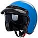 Casco Moto Jet Cafe Racer Omologato Ece 22-05 Parasole Scooter Blu S - Foto miniatura 3