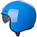 Casco Moto Jet Cafe Racer Omologato Ece 22-05 Parasole Scooter Blu S - Foto miniatura 4