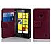 Custodia Libro Per Nokia Lumia 520 In Porpora - Con Vani Di Carte E Funzione Stand Di Similpelle Strutturata - Portafoglio Cover Case Wallet Book Etui Protezione - Foto miniatura 1