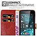 Custodia Compatibile Con Nokia Lumia 550 In Rosso Vinaccia - Coperchio Protettiva Con Chiusura Magnetica, Funzione Stand E Tasca Per Le Carte - Foto miniatura 2