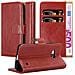 Custodia Compatibile Con Nokia Lumia 550 In Rosso Vinaccia - Coperchio Protettiva Con Chiusura Magnetica, Funzione Stand E Tasca Per Le Carte - Foto miniatura 4