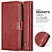 Custodia Compatibile Con Nokia Lumia 550 In Rosso Vinaccia - Coperchio Protettiva Con Chiusura Magnetica, Funzione Stand E Tasca Per Le Carte - Foto miniatura 5