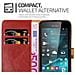 Custodia Compatibile Con Nokia Lumia 550 In Rosso Vinaccia - Coperchio Protettiva Con Chiusura Magnetica, Funzione Stand E Tasca Per Le Carte - Foto miniatura 8