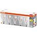 Lampada Led - E27 - Bianco Caldo - 2700 K - 6,50 W - Sostituisce Lampade Ad Incandescenza 60w - Chiara - Led Base Classic A - Confezione Da 5 - Foto miniatura 4