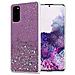 Custodia Compatibile Con Samsung Galaxy S20 In Viola Con Glitter - Coperchio Protettivo In Silicone Tpu Flessibile Con Glitter Scintillanti - Foto miniatura 1