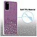 Custodia Compatibile Con Samsung Galaxy S20 In Viola Con Glitter - Coperchio Protettivo In Silicone Tpu Flessibile Con Glitter Scintillanti - Foto miniatura 4