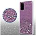 Custodia Compatibile Con Samsung Galaxy S20 In Viola Con Glitter - Coperchio Protettivo In Silicone Tpu Flessibile Con Glitter Scintillanti - Foto miniatura 5