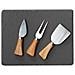 Kit Originale Per Servire Formaggio, 4 Pezzi, 3 Posate Per Formaggio, Tavola Di Ardesia, Forchetta Formaggio, Marca Zeller - Foto miniatura 2