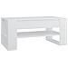 Tavolino Da Salotto Bianco 102x55x45 Cm Legno Multistrato - Foto miniatura 1