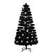 Albero Natale Con Fiocchi Di Neve A Led Nero 150cm Fibra Ottica - Foto miniatura 2